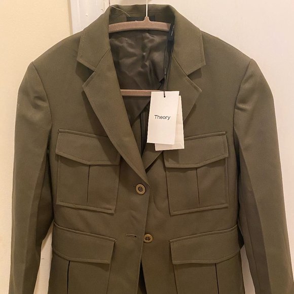Theory Jackets & Blazers - Theory Vine Green Lackman Blazer